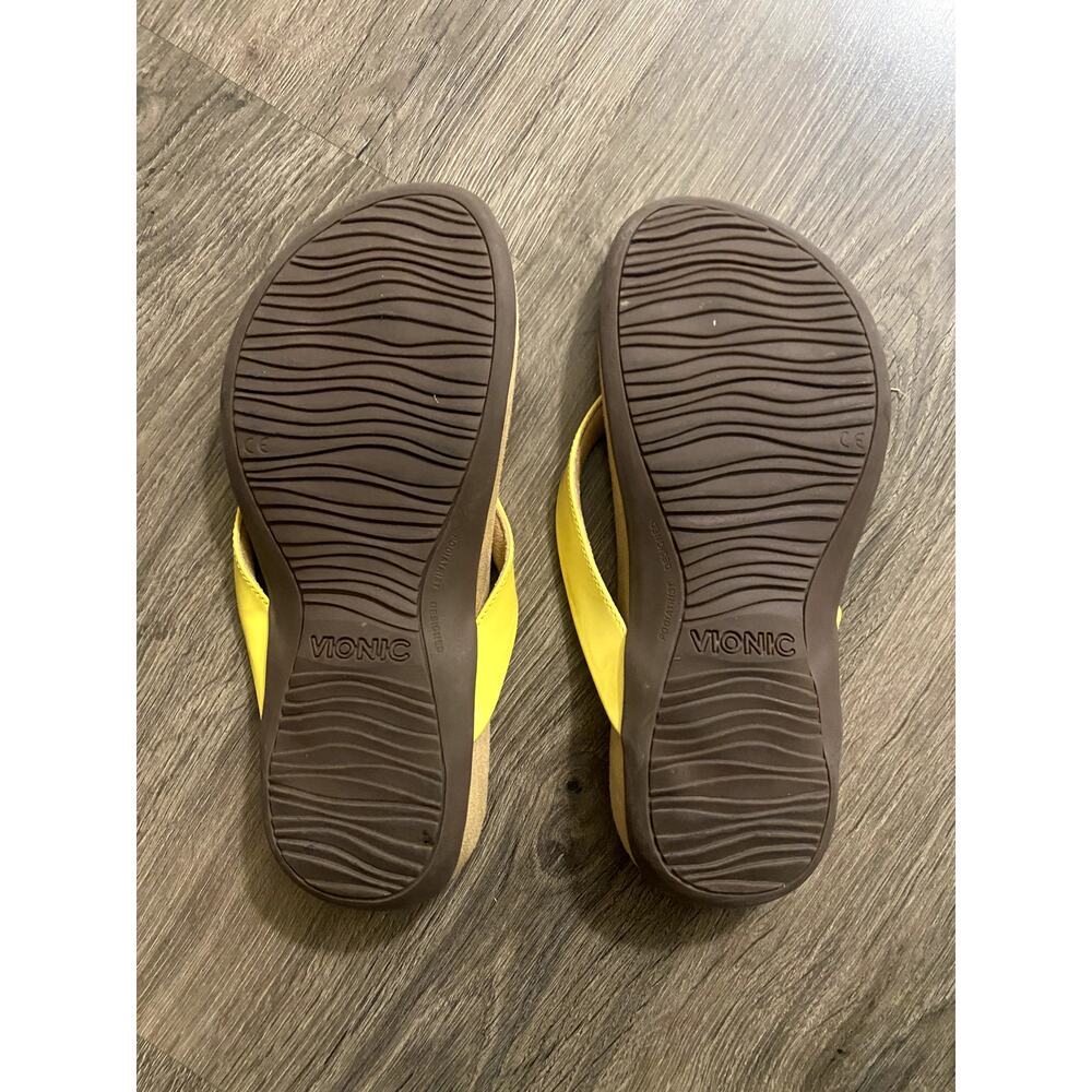 Vionic Women's Yellow Mona Thong Sandals US 8/UK 6/ EU 39 - Picture 5 of 8